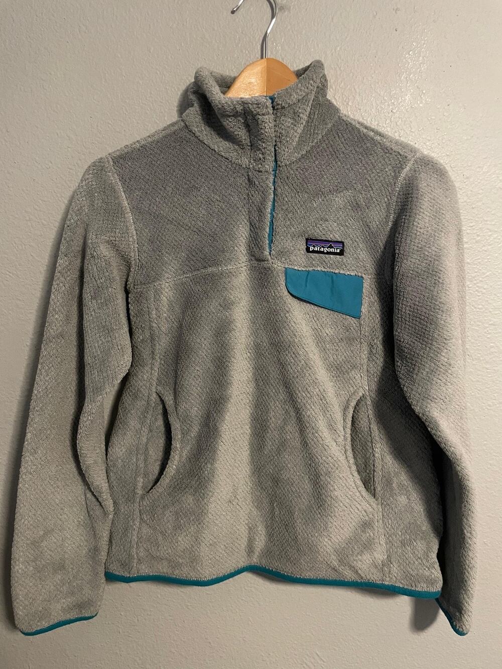 Patagonia Womens Re-Tool Snap-T Pullover Size Small Sweater Gray Fleece Outdoor